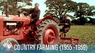 Country Farming Innovations of the Modern Tractor 19551959  British Pathé [upl. by Nyliac]