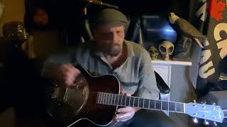 Twangy Bottlenck Slide Blues on a Fender Blues Resonator in Open D tuning [upl. by Hertzfeld]