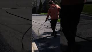 Driveway Sealing  Spraying the Sealer [upl. by Diba636]