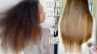 Cutting INCHES off my Natural Hair with CLIPPERS at home [upl. by Lletnuahs692]