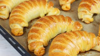 Fluffige Pogaca Hörnchen mit Hackfleisch I Türkisches Gebäck I Teigtaschen [upl. by Airottiv]