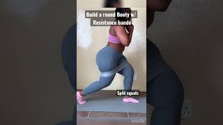 How to Build a round Booty with resistance bands weightlossjourney bootyworkout [upl. by Irallih]