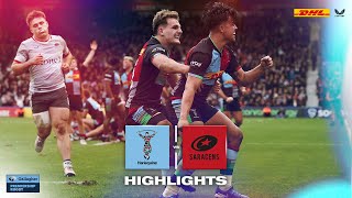 Highlights Harlequins v Saracens  Quins put on a show in dramatic London Derby win 🔥 [upl. by Ailgna611]