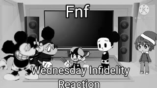 Fnf react to Wednesday infidelity mod Gacha club [upl. by Neddra808]