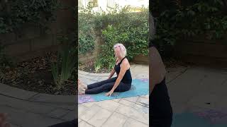 Gentle Hamstring stretch yogainspo tighthammies yogaforbeginners yogateacher gentle [upl. by Perron]