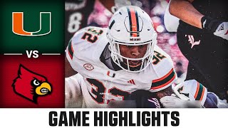 Miami vs Louisville Game Highlights  2024 ACC Football [upl. by Nnyliak]