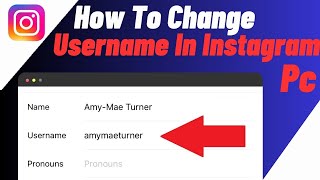 How To Change Username On Instagram PCLaptopDesktop  IN 2 MINUTE [upl. by Abel]