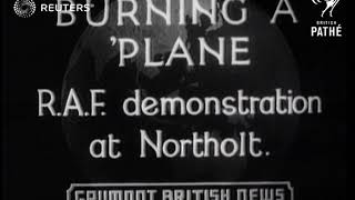 Aeroplane on fire in Northolt 1936 [upl. by Trager]