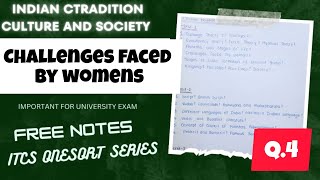 ITCS unit 1 Onesort series challenges faced by women  itcs onesort cse wale [upl. by Gershon]