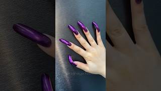 ASMR TAPPING with PURPLE NATURAL LONG NAILS 😈 asmr asmrsounds nails nailart longnails shorts [upl. by Nerol]