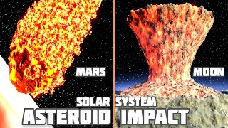 Solar System Asteroid impact craters Size Comparison ☄️🌌 [upl. by Edvard556]