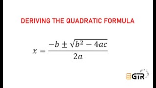 Deriving the Quadratic Formula  Grade 9 Math [upl. by Lewellen454]