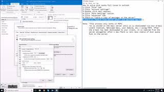 How to solve quota exceeded issue in Microsoft Outlook 2016 [upl. by Coppock873]
