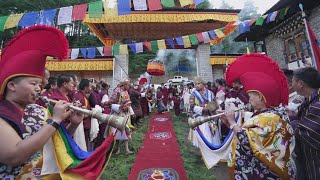 Honorary Procession of Dungse Thinley Norbu Yangsi amp Garab Rinpoche In Bumthang [upl. by Atinna]