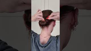 Slick Back Bun Hack for Short Hair  Easy amp Chic Hairstyle Tutoria [upl. by Pettifer]