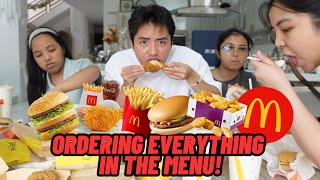 BUYING EVERYTHING IN THE MENU MCDO baka naman LAUGHTRIP [upl. by Adnael]