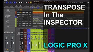 HOW TO TRANSPOSE in the inspector  LOGIC PRO X  SINGLE FUNCTIONS [upl. by Eneli]