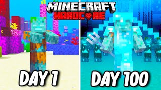 I Survived 100 Days as a DROWNED in Hardcore Minecraft Minecraft Hardcore 100 Days [upl. by Caspar]