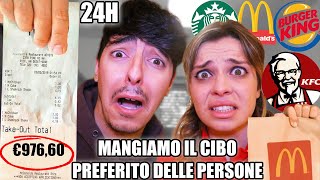 MANGIAMO SOLO IL CIBO PREFERITO DELLE PERSONE PER 24 ORE GUARDATE COSA E SUCCESSO [upl. by Ykcaj]