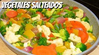 COMO HACER VEGETALES SALTEADOS RICOS Y FÁCLES DE HACER NUTRITIVOS PARA TODA LA SEMANA [upl. by Zulaledairam]