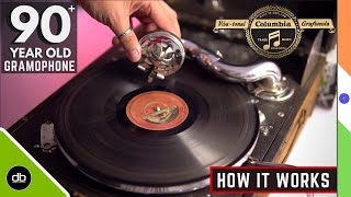 How music was heard in the 30s  This is How a Centuryold Gramophone works  Inside Columbia 9000 [upl. by Anirda]