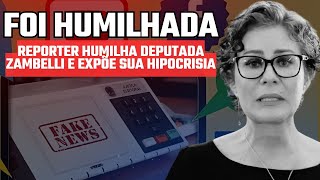 CARLA ZAMBELLI NÃO AGUENTA PRESSÃO E É DESMASCARADA POR REPÓRTER [upl. by Kinemod845]