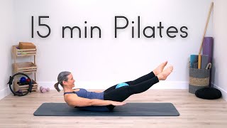 15 Minute Pilates Mini Ball Workout  Intermediate Pilates Class [upl. by Nanny]