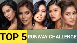 Miss Universe Philippines 2021  Top 5 RUNWAY CHALLENGE [upl. by Ahcatan848]