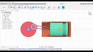 Slider crank mechanism in fusion 360 [upl. by Marnie]