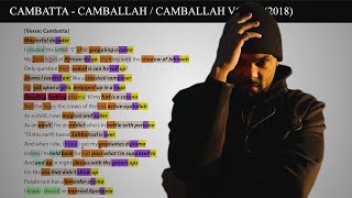 Cambatta  Camballah Rhyme Scheme Highlighted [upl. by Ahsauqal595]