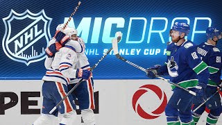 Edmonton Oilers Epic Overtime Win Against Vancouver Canucks Game 2 Mic Drop [upl. by Tebor356]