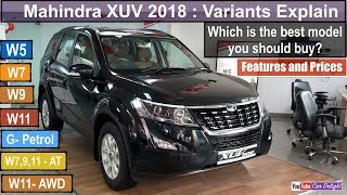 Xuv 500 2018 Variants Explained  2018 Xuv 500 Facelift W5W7W9W11 Variant Wise FeaturesPrice [upl. by Einniw]