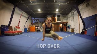 Slackline Tricks 13 Hop Over [upl. by Atsirk966]