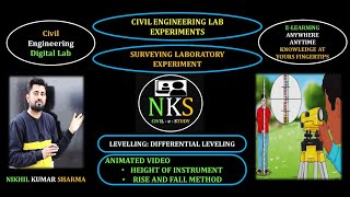 Surveying  Levelling  Animation of Differential levellingRise amp Fall and HI Method [upl. by Meyeroff]