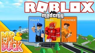 JAILBREAKS NEW COMPETITOR WITH HEROES  Roblox Mad City [upl. by Nakre195]