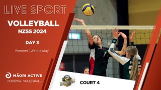 NZ Secondary School Volleyball Championships 2024  Day 3  Court 4 [upl. by Sucramal]