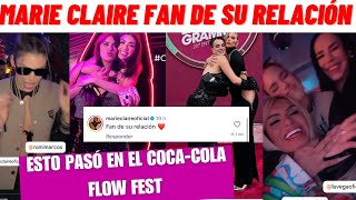 MARIE CLAIRE FAN DE LA RELACIÓN DE GALA MONTES Y KARIME PINDTER EN EL COCACOLA FLOW FEST [upl. by Neona201]