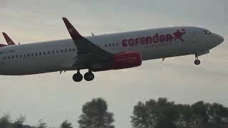 Corendon Airlines B737800 Takeoff Groningen Airport Eelde [upl. by Lednahs]