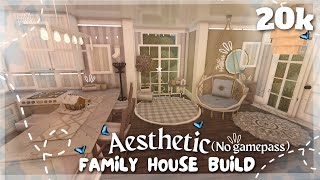 20K BLOXBURG AESTHETIC FAMILY HOUSE BUILD NO GAMEPASS [upl. by Sedecram]