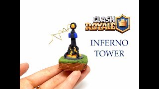 DIY Clash Royale Inferno Tower  Polymer clay tutorial [upl. by Cull]