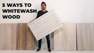 5 DIY White Wash Finishes for Wood [upl. by Kcirtapnhoj]