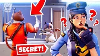 SECRET Prison Escape CATS vs COPS Fortnite Cops amp Robbers [upl. by Kerr789]