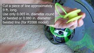 Ryobi Trimmer Edger Line Change The Easiest Way Step By Step [upl. by Domel]