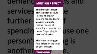 Multiplier Effect  60 Second Economics  A Level amp IB [upl. by Tremain]