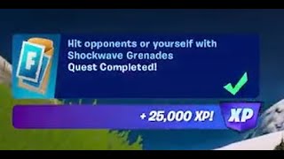 How To Actually Hit Opponents or yourself with Shockwave grenades Fortnite Remix Chapter 2 Weekly [upl. by Idoux]