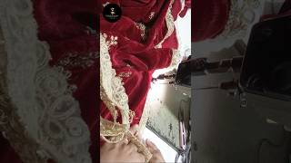 Velvet shawl stitch at home ideas diy velvet stitching design renewal [upl. by Archaimbaud490]