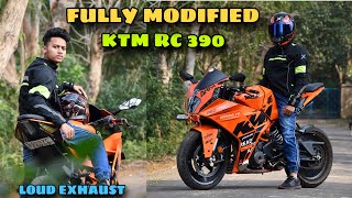 KTM RC 390 FULLY MODIFIED 2024😱😱  LOUD EXHAUST🔥🔥 BEST MODIFICATION  ANIMESH RM [upl. by Ferreby360]