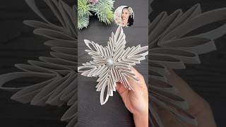 WoW Christmas Craft  3D Christmas Snowflake  Christmas Decor [upl. by Wenz]