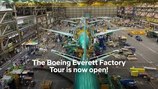 The Boeing Everett Factory Tour is now open [upl. by Anileh]