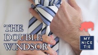 How to Tie a Tie The BEST Video to Tie a Double Windsor Knot slowbeginner [upl. by Alpert]